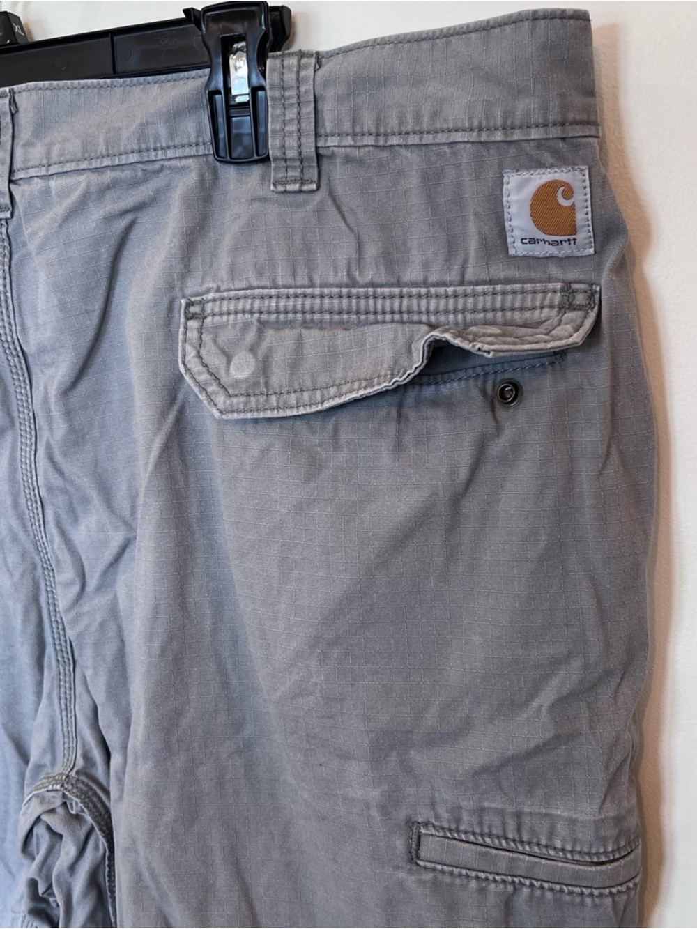 Carhartt Relaxed Fit Shorts Gray Mens 44 Canvas Outdoor Workwear - Picture 4 of 6